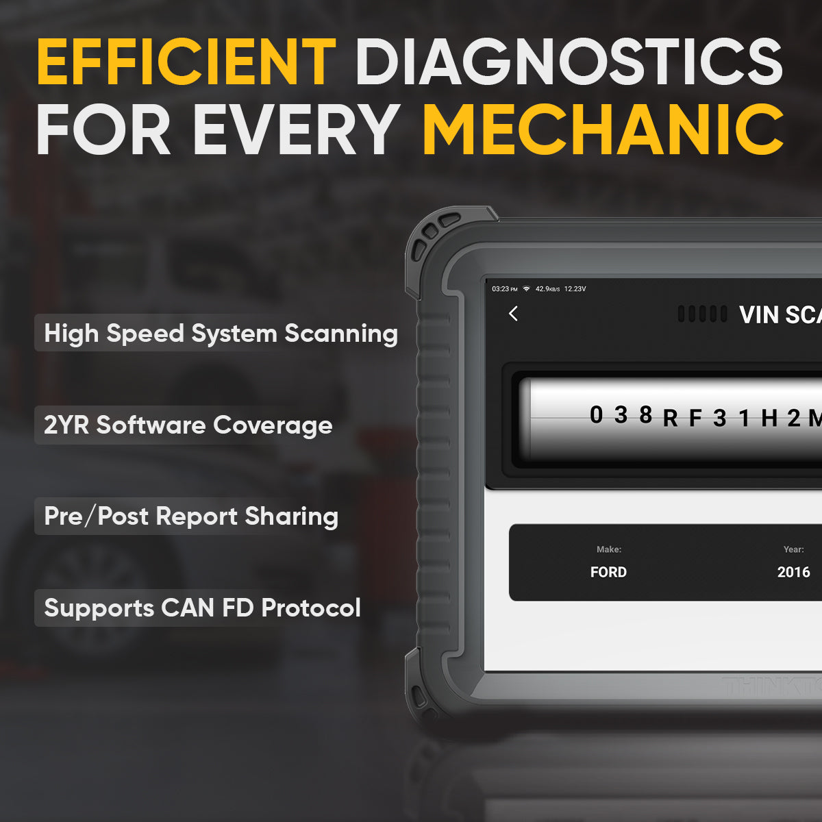 Thinkcar Platinum S10 CANFD 10-Inch Professional Diagnostic Scanner - Bi-Directional OBD2 Tool with Full System Coverage