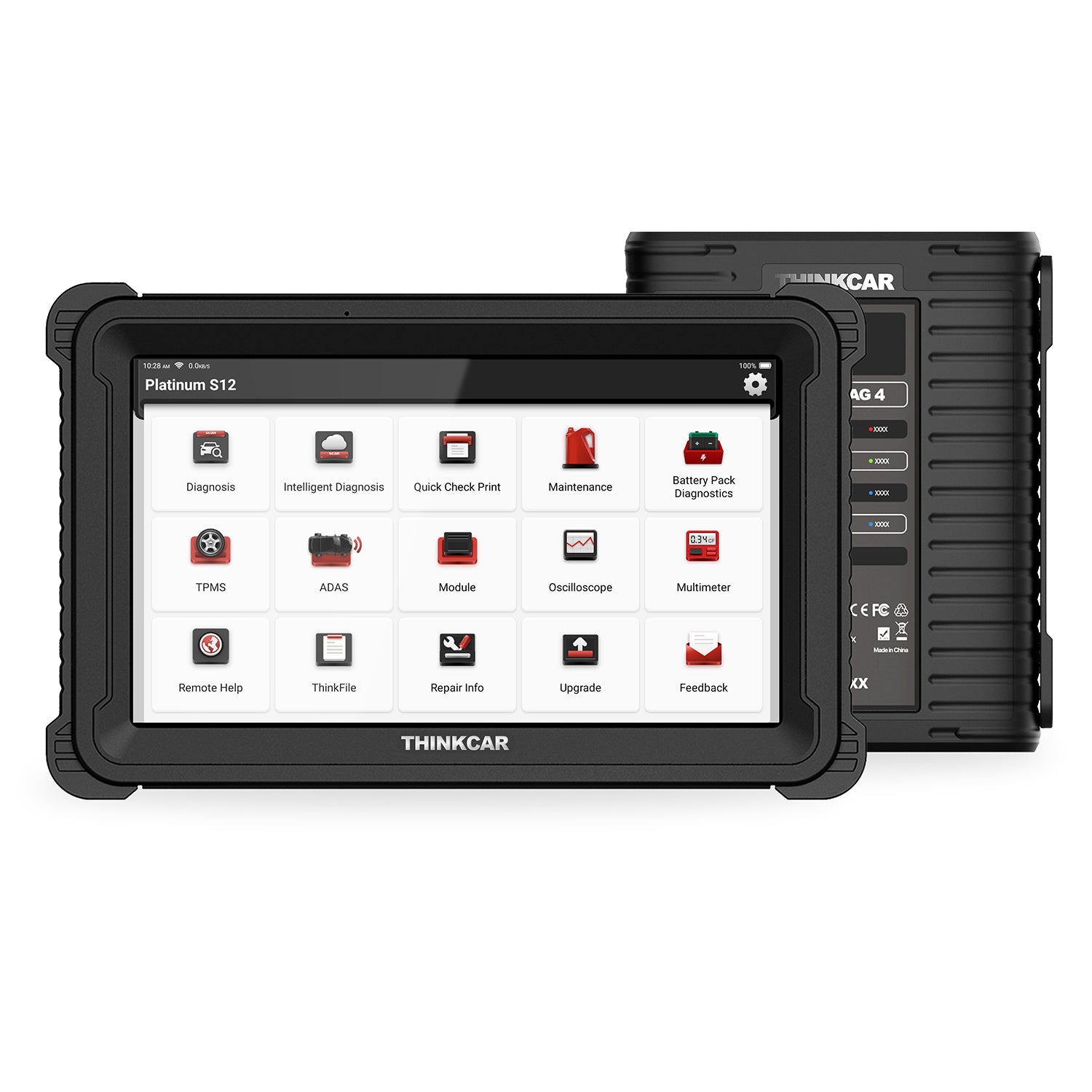 Thinkcar Platinum S12 12-Inch Advanced Diagnostic Tablet - Professional Bi-Directional OBD2 Scanner with ECU Coding
