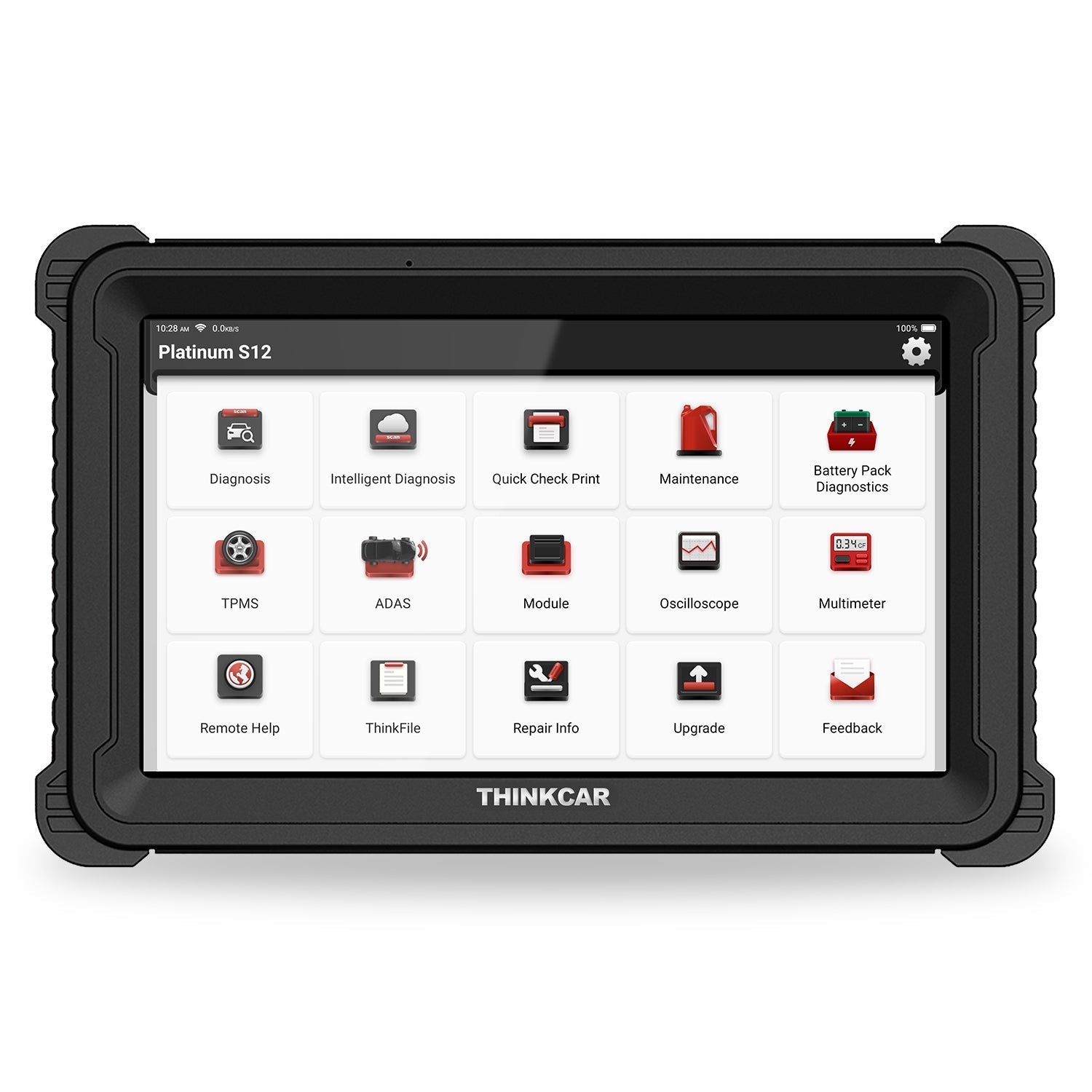 Thinkcar Platinum S12 12-Inch Advanced Diagnostic Tablet - Professional Bi-Directional OBD2 Scanner with ECU Coding