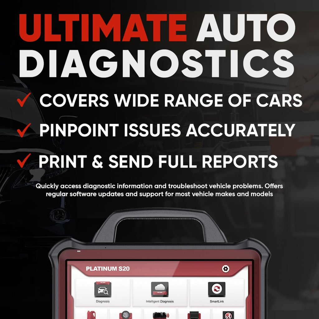 Thinkcar Platinum S20 13-Inch Professional Diagnostic Scanner with Oscilloscope - Advanced Bi-Directional OBD2 Tool with ECU Coding