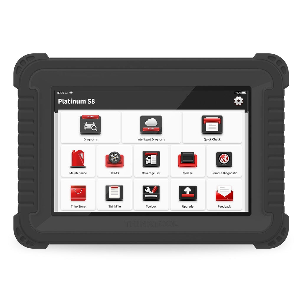 Thinkcar Platinum S8 8-Inch Professional Diagnostic Scanner - Full System OBD2 Tool with Bi-Directional Control & 28 Maintenance Resets