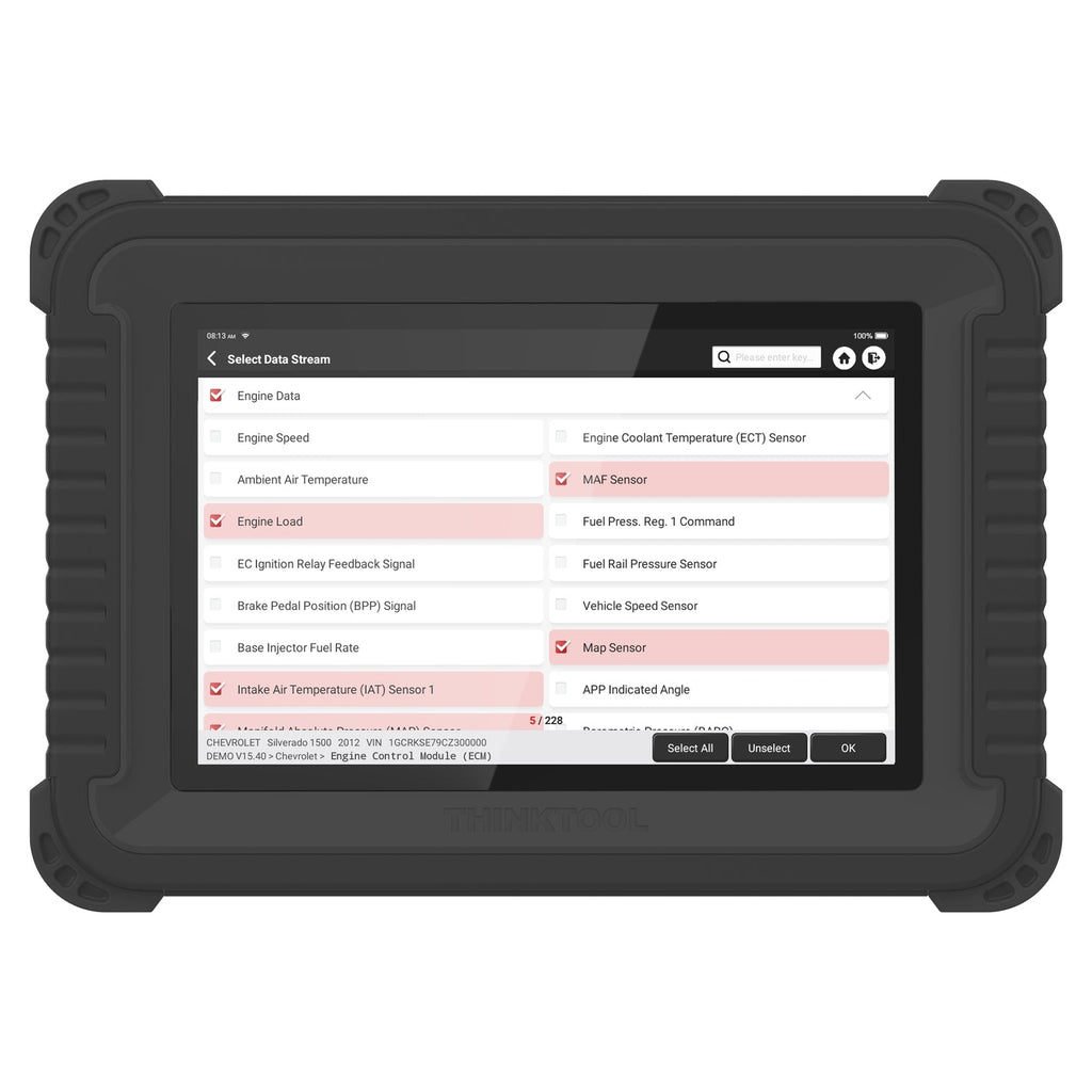 Thinkcar Platinum S8 8-Inch Professional Diagnostic Scanner - Full System OBD2 Tool with Bi-Directional Control & 28 Maintenance Resets