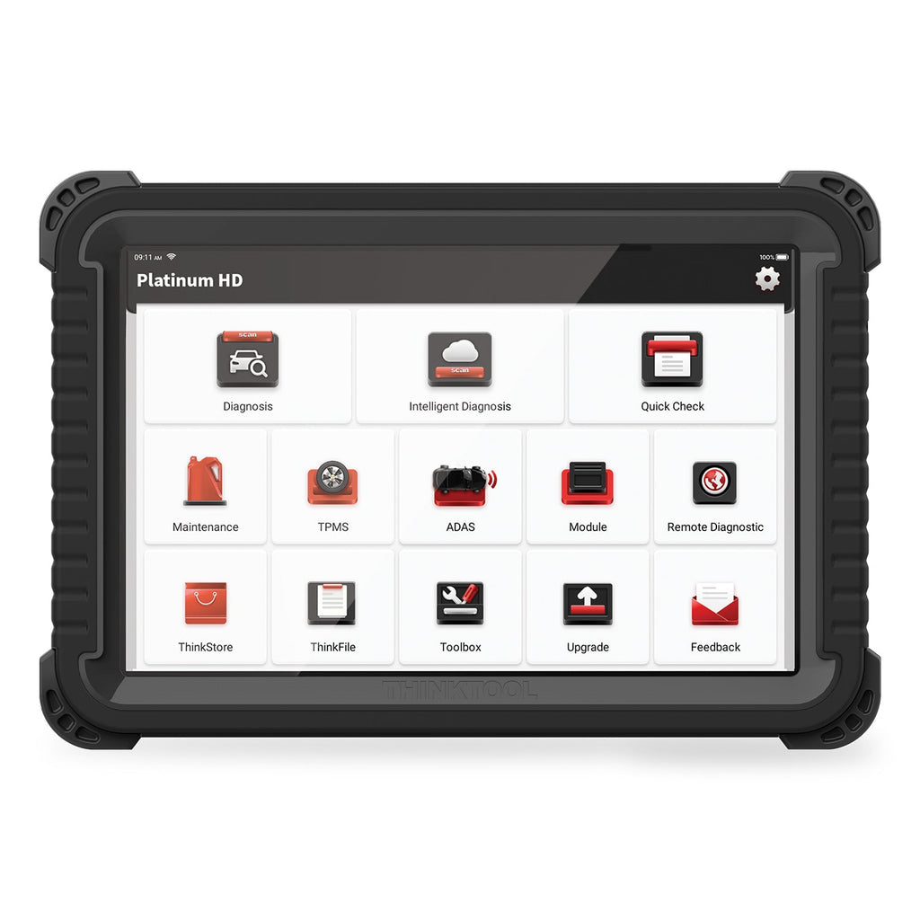 Thinkcar Platinum HD 10-Inch Heavy Duty Truck Diagnostic Scanner - Full System Bi-Directional Scan Tool for Diesel & Commercial Vehicles
