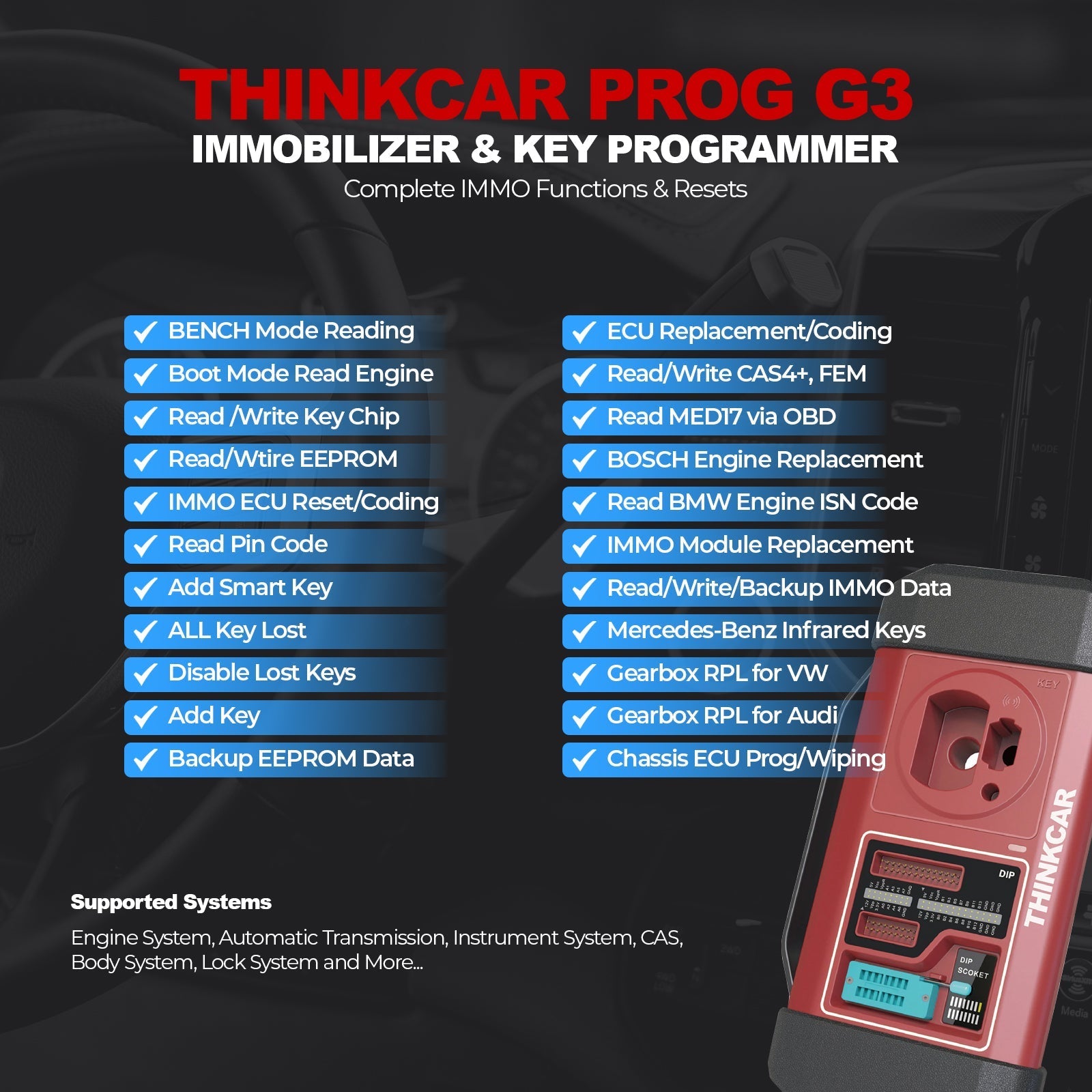 Thinkcar PROG - Professional Immobilizer Key Programmer and Automotive Diagnostic Equipment