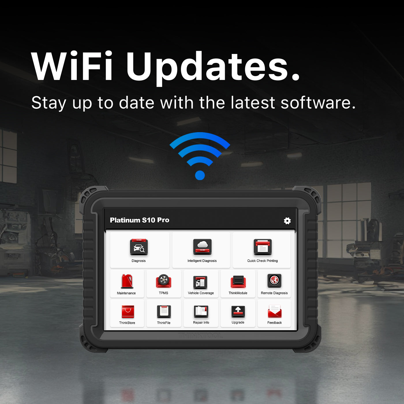 Thinkcar Platinum S10 PRO 10-Inch Professional Diagnostic Tablet - Bi-Directional OBD2 Scanner for Passenger & Heavy Duty Trucks