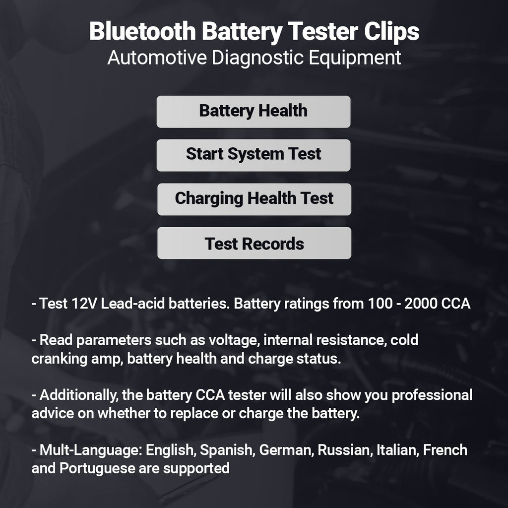 Thinkcar ThinkEasy V2 - Car Battery Tester with Bluetooth 5.0 + App Automotive Alternator Tester