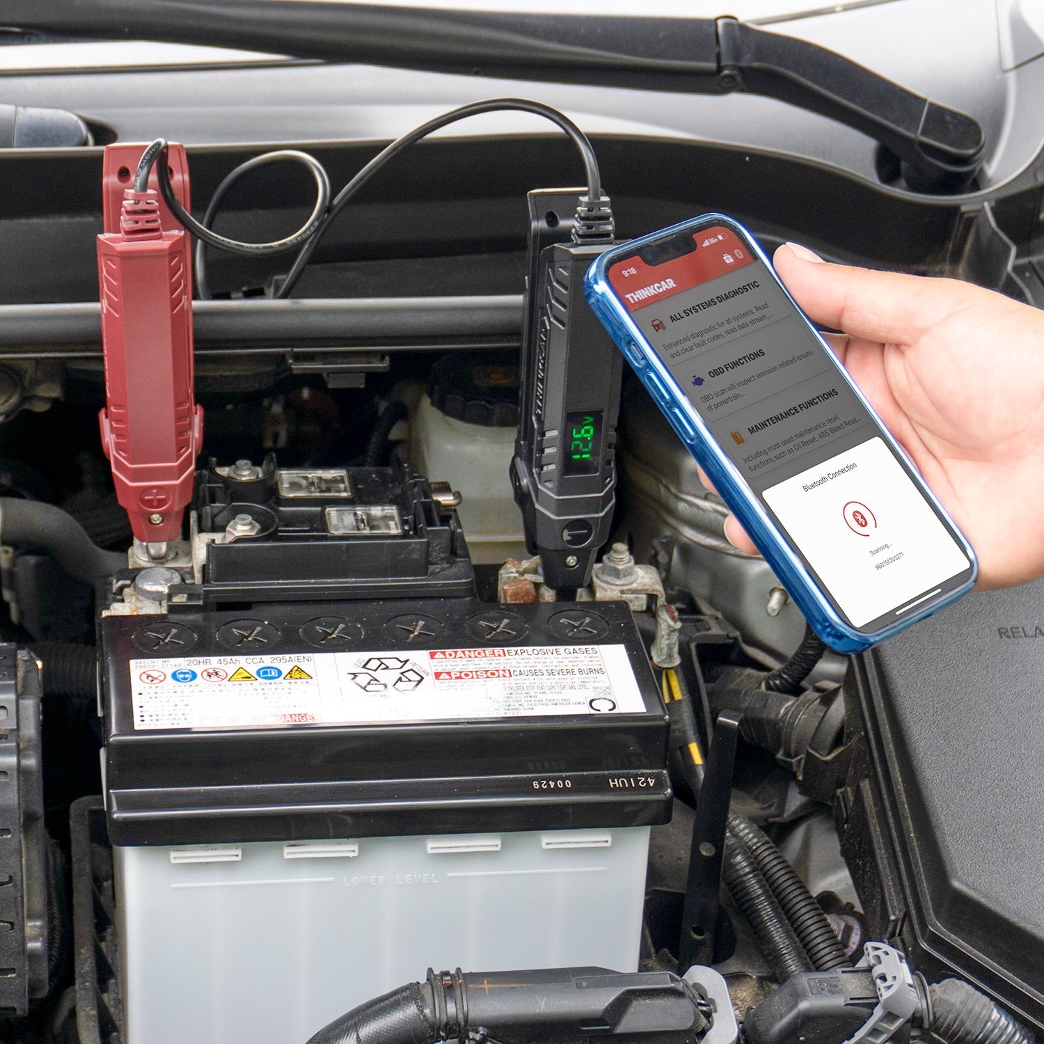 Thinkcar ThinkEasy V2 - Car Battery Tester with Bluetooth 5.0 + App Automotive Alternator Tester