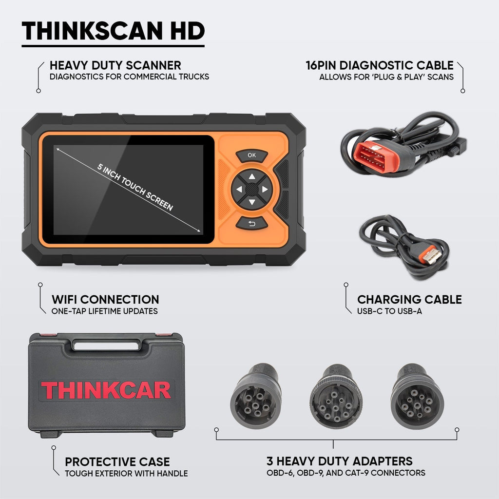 Thinkcar ThinkScan HD - 5" Heavy Duty Scanner with Lifetime Free Updates