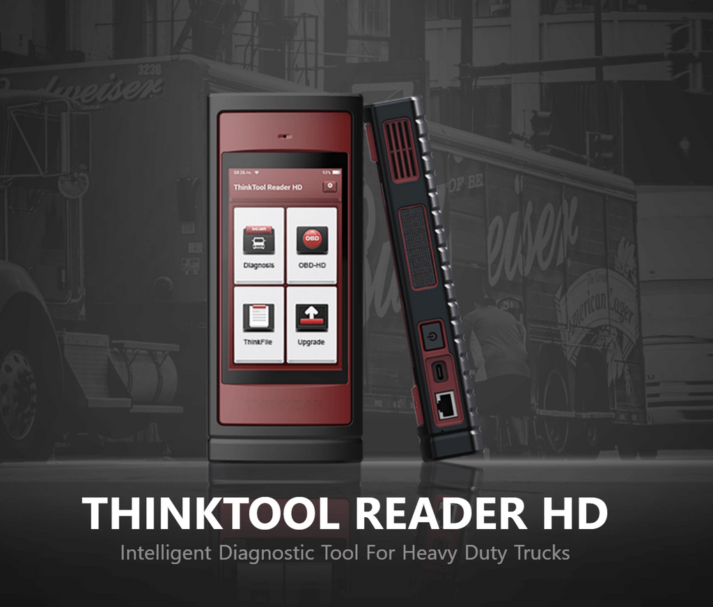 Thinkcar ThinkTool Reader HD - 5" Professional OBD2 Scanner For Heavy Duty Commercial Vehicles Automotive Diagnostic Equipment
