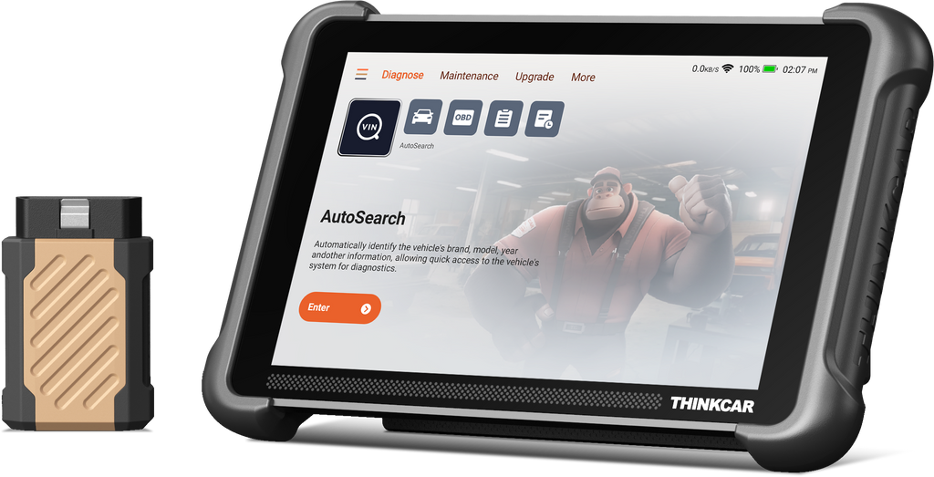 Thinkcar Platinum 191 8-Inch Professional Diagnostic Scanner - Full System OBD2 Scan Tool with Active Test Functions