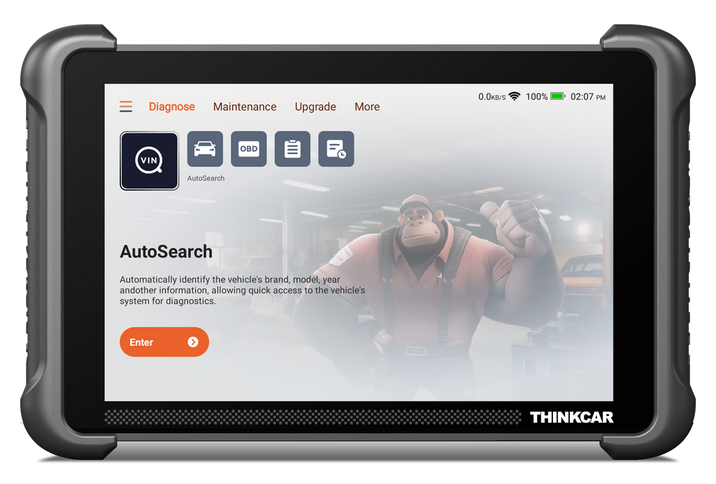 Thinkcar Platinum 191 8-Inch Professional Diagnostic Scanner - Full System OBD2 Scan Tool with Active Test Functions